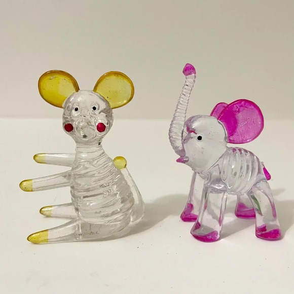 Vintage  1970s Decorative Crystal Pets Plastic Animal 6 Figurines Hong Kong - Picture 14 of 16